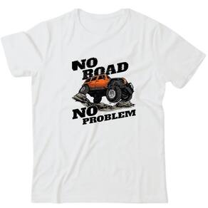 Camiseta algodão carros - No road, no problem