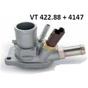 Kit Válvula Termostática + Plug Temperatura Fiat 500 Fiorino Grand Siena Mobi Palio Punto Siena Uno - MTEK20017