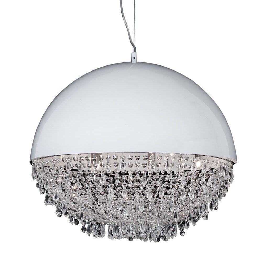 Pendente Lustre Atlas De Cristal Com Led Rgb