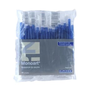 Sugador Descartável Azul Em Pvc Com 40Un - Euronda