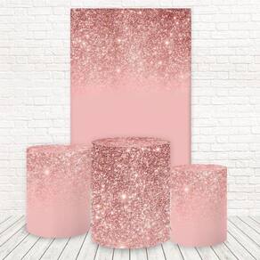 Painel Retangular E Capas Tecido Sublimado Glitter Fkpc-1381