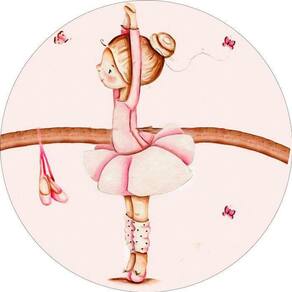 Painel Redondo 3D Sublimado Bailarina Frd-1321