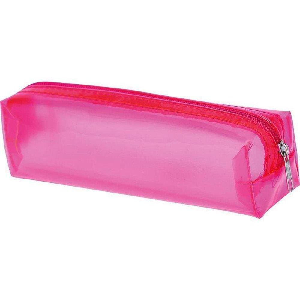 Estojo PVC Rosa Neon - Qualidade Excelente - Ref.