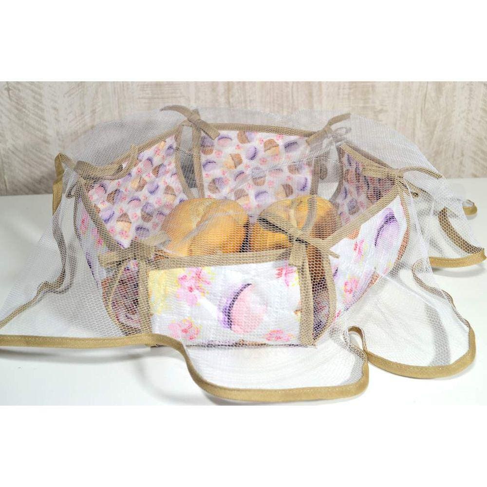 Cesta de Pão em Tecido Dupla Face - Doces