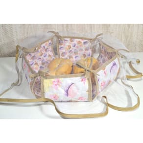Cesta de Pão em Tecido Dupla Face - Doces