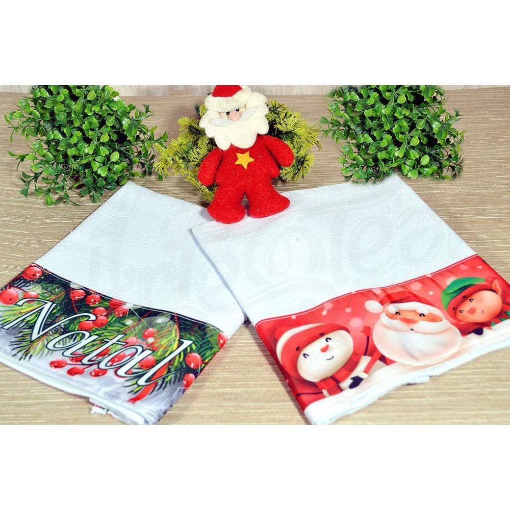 Kit Pano de Pratos com 2 Pçs - Feliz Natal