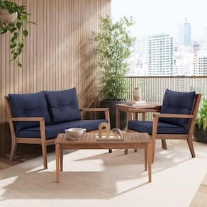 Sofá 2 Lugares Riade Acquablock Stain Castanho/Azul