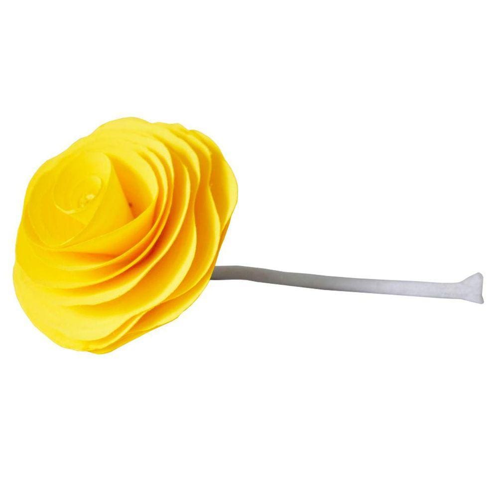 Flor Com Cordão Para Difusor De Ambiente Amarela