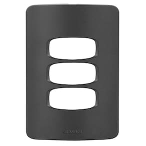 Placa 3 Módulos 4X2 - Alumbra Gracia Black Maxx - Gbmx038