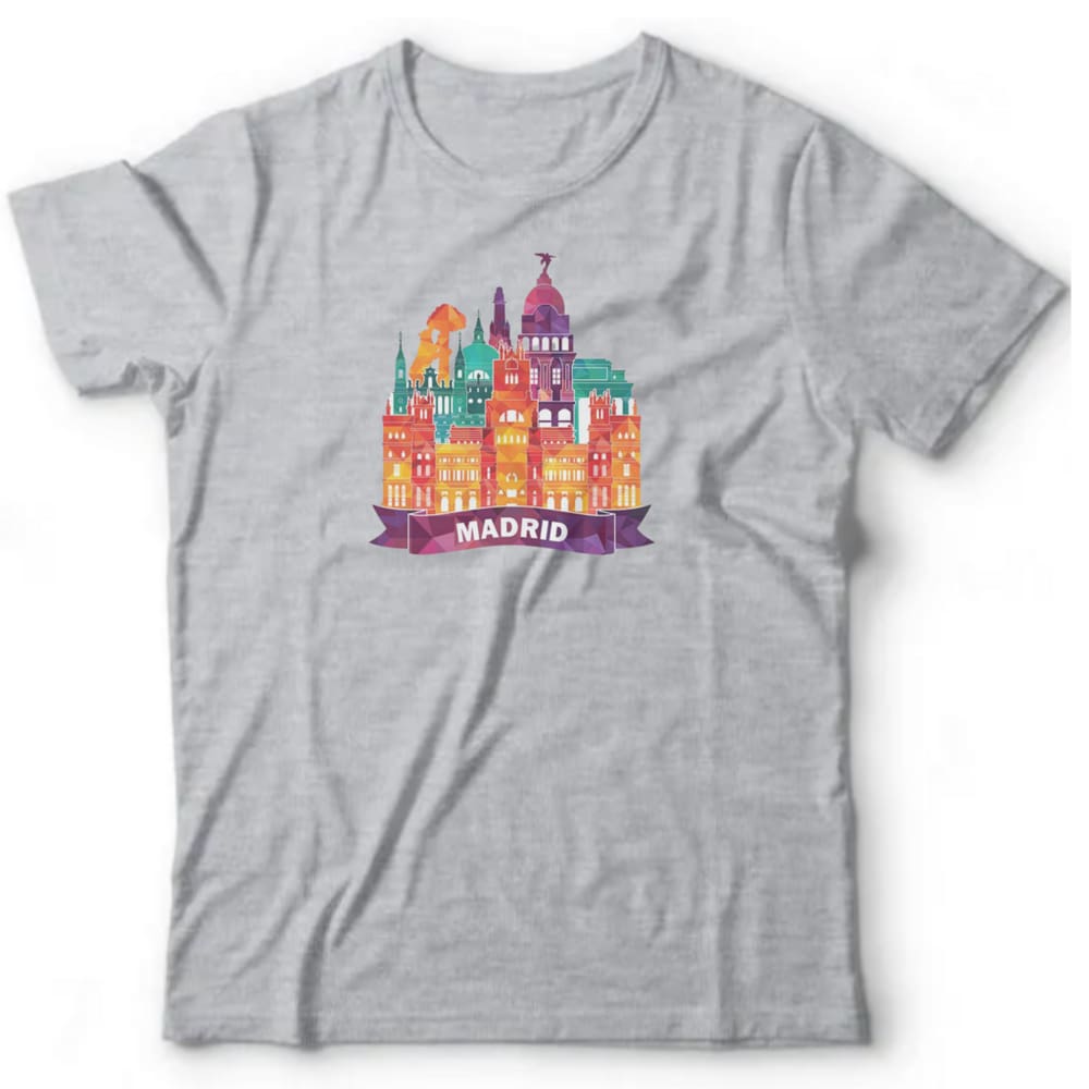 Camiseta algodão geografia - Madrid