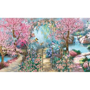 Painel Retangular 3D Sublimado Jardim 2,0X1,5 Frt-688