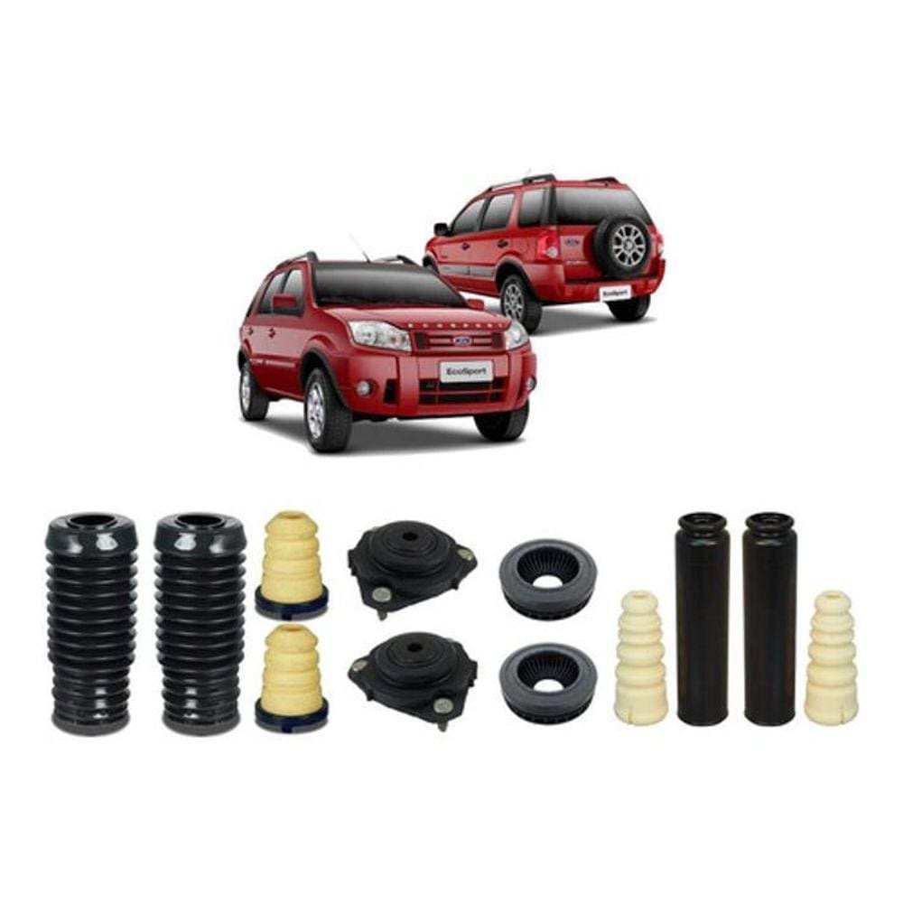 4 Kit Coxim Batente Dianteiro Traseiro Ecosport 2002 A 2012