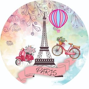Painel Redondo 3D Sublimado Paris Frd-1182