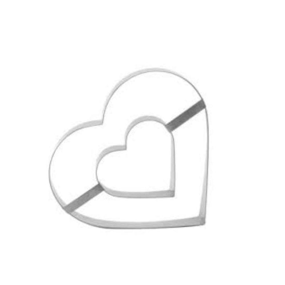 Aro Cortador Coração Duplo 30X6 - Inox