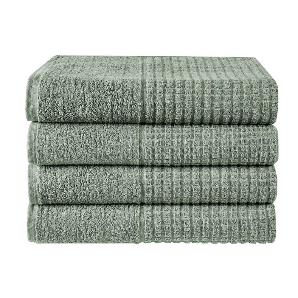 Kit 04 toalhas de banho viena verde esmeralda