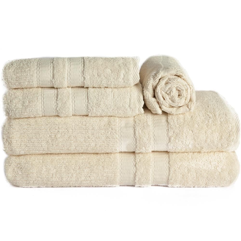 Jogo De Banho Toalhas Vegas 100% Algodão 5 Peças - Nude