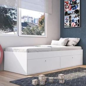Quarto Juvenil C/ Cama 80 E Mesa De Cabeceira Tokio