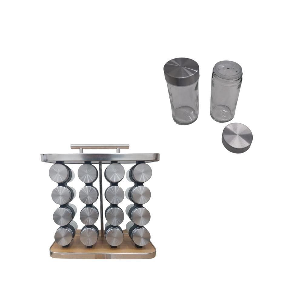 Porta Condimento Inox 16pçs - DOLCE HOME