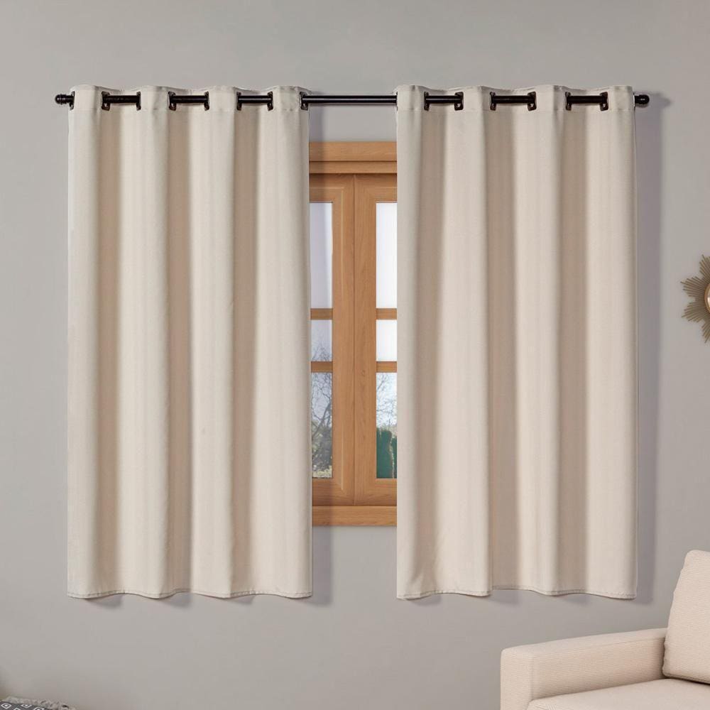 Cortina Isa Varão Tecido Oxford 2,80Mx1,60M Avelã