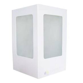 5X Arandela Triangular Poptem Aluminio Branca