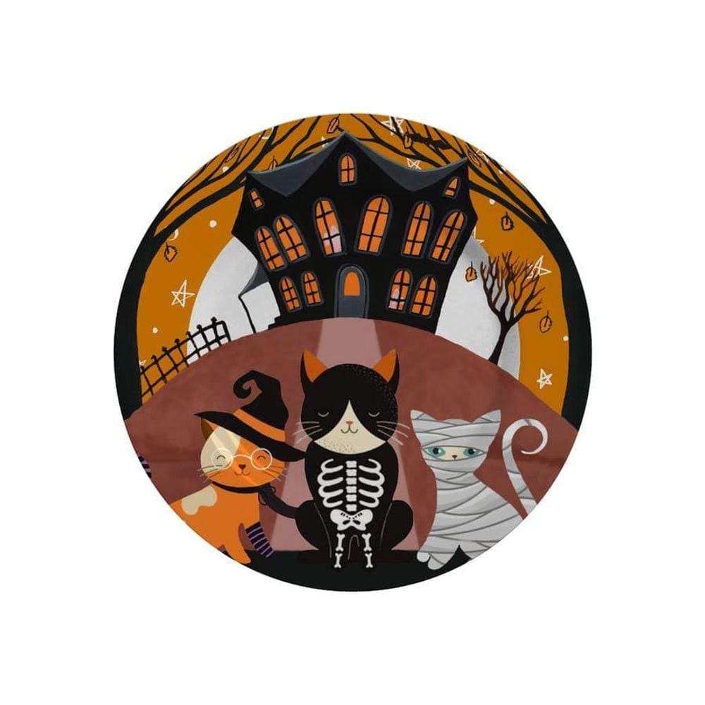 Conjunto 6 Pratos Sobremesa Halloween 21Cm Alleanza