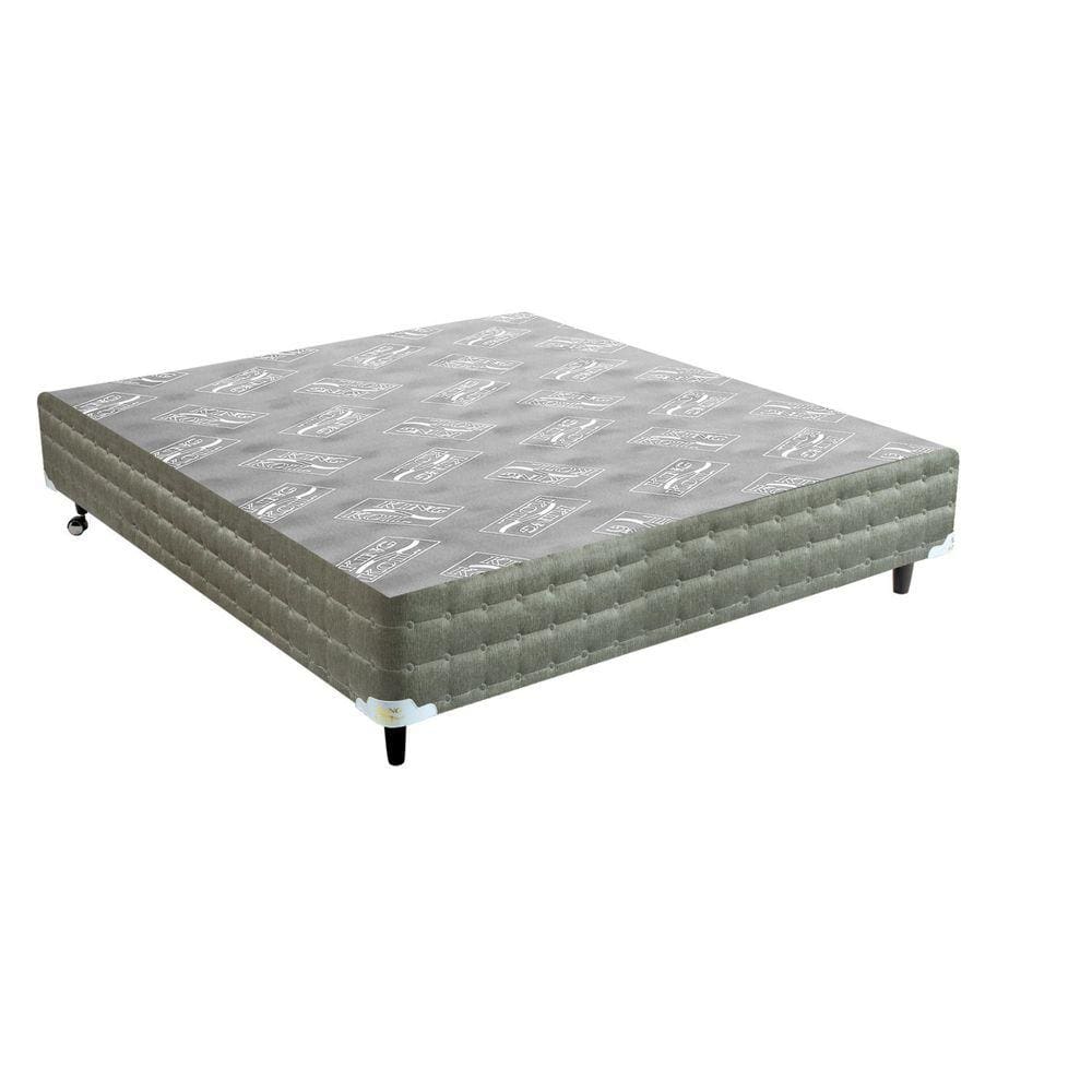 Base Box Casal Linun 57 29x138x188cm Cinza