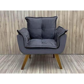 Poltrona Pes em Madeira Moderna Para Sala Quarto Escritorio