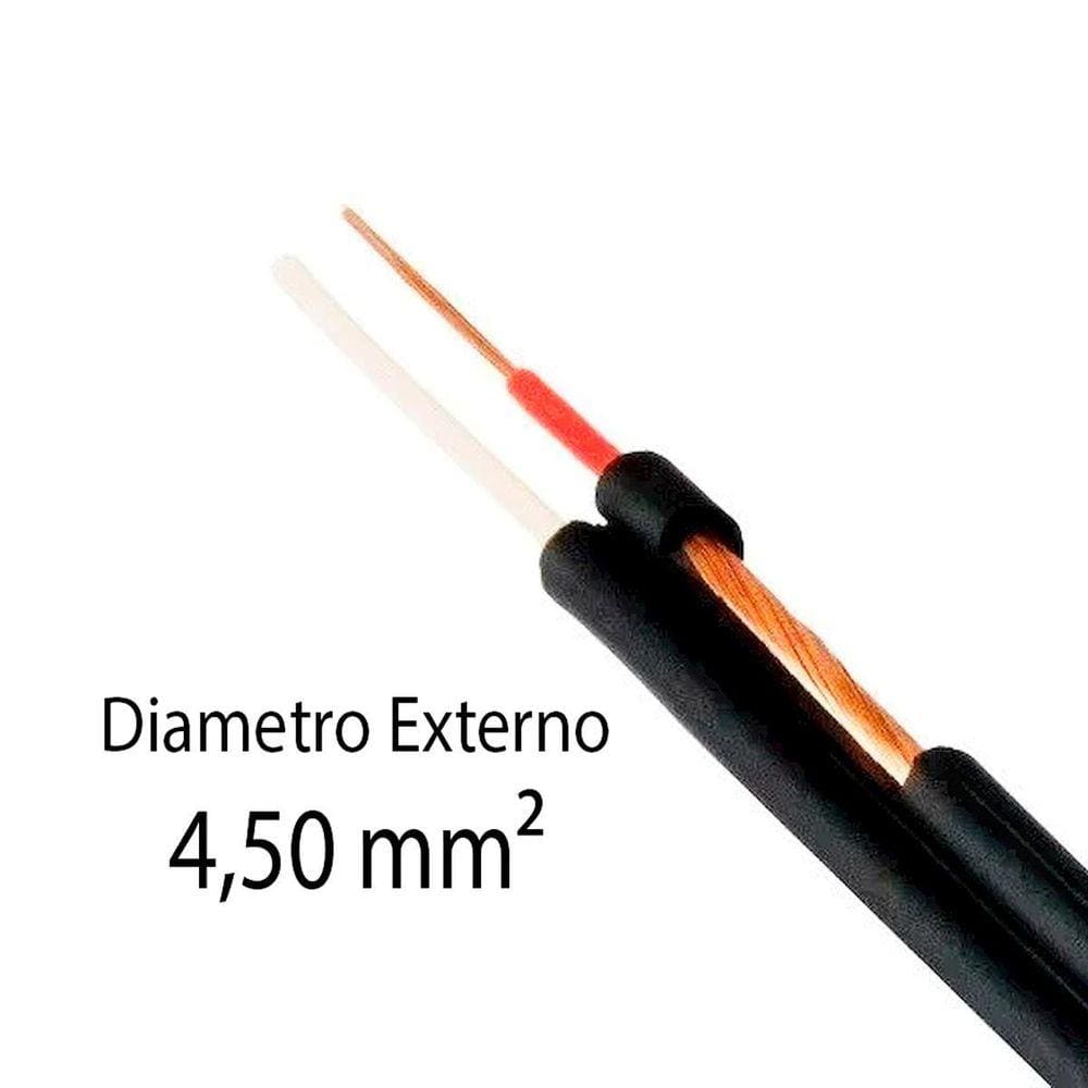 Cabo De Áudio Estereo 2X0,50Mm - 4 Metros