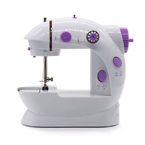 Máquina Costura Portátil Pedal Manual Branco