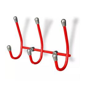 Cabide Triplo Vermelho Para Fixacao 180X130X65Mm Jomer