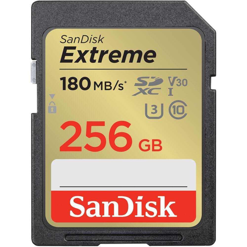 Cartão SDXC SanDisk Extreme 256GB - 180MB/s