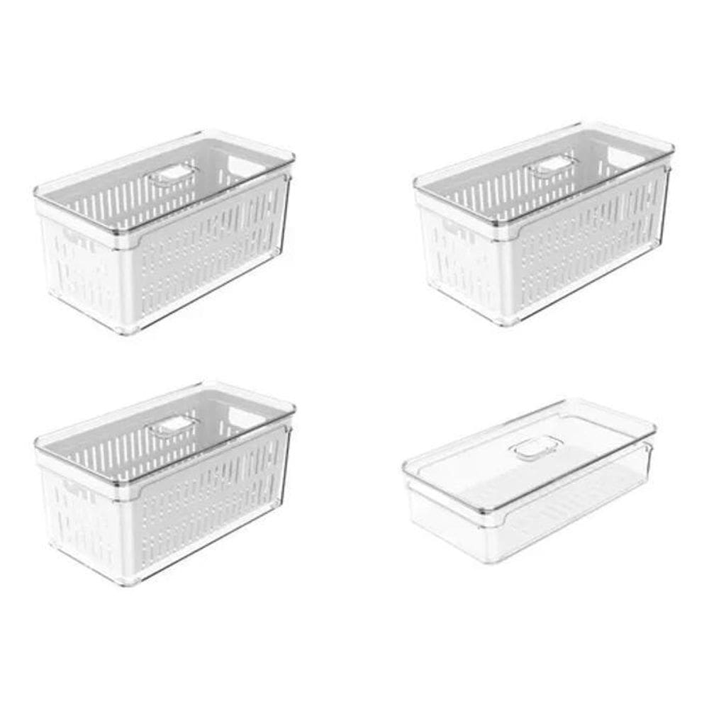 Organizadora Geladeira Frutas Legumes Verduras - Kit 4 F6083
