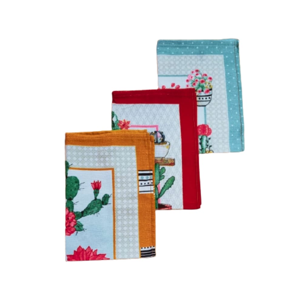 Kit 3 Panos Prato Copa 100 Algodão 45x65 Dohler