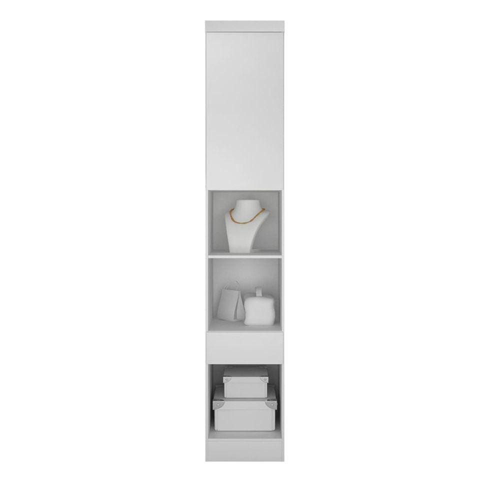 Modulado Mesa de Cabeceira 1 Gaveta 1 Porta - Linea-Branco - Móveis Novo Horizonte