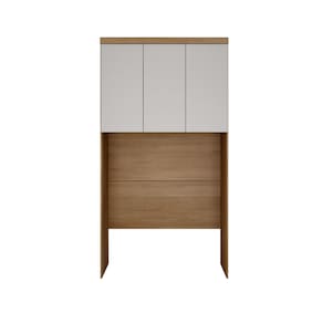 Modulado Aéreo Solteiro 3 Portas - Linea-Cumaru/Fendi  - Móveis Novo Horizonte