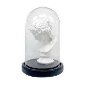 Escultura Romana na Cúpula de Vidro Branco 22cm AD2001 BTC