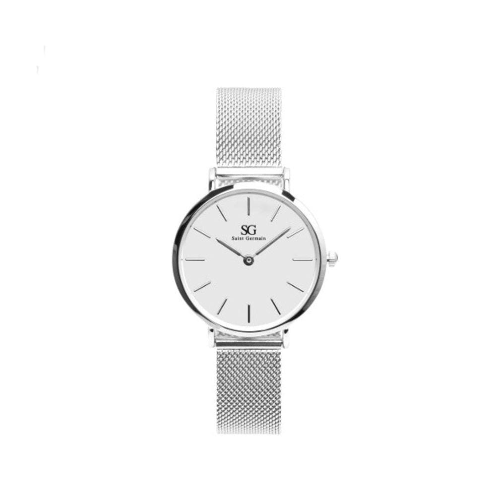 Relógio feminino pulseira prata Harlem Silver 32mm-Saint Germain