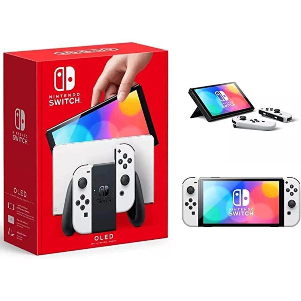 Nintendo Switch OLED 64GB Standard cor branco e preto