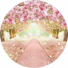 Painel Redondo 3D Sublimado Jardim Frd-1511