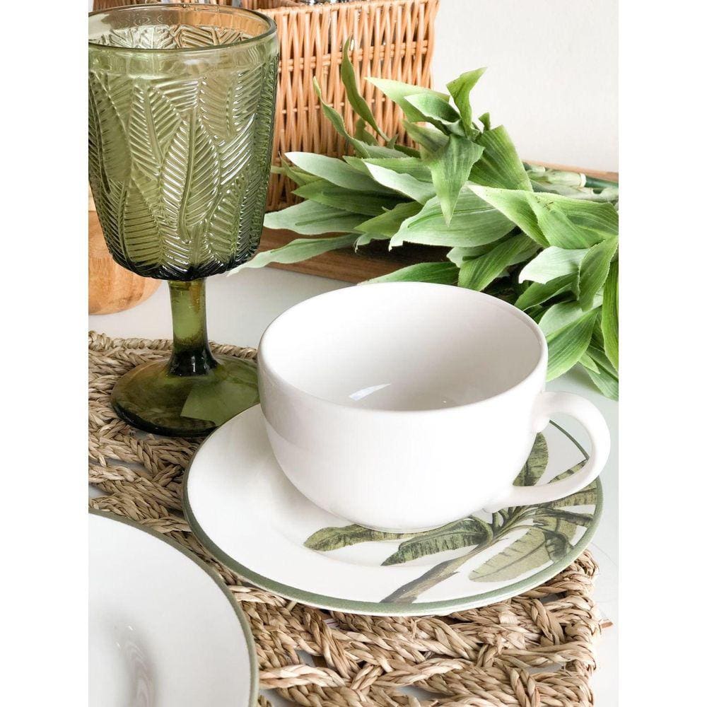 Jogo 6 Xícaras Chá 200 Ml Com Pires Malibu