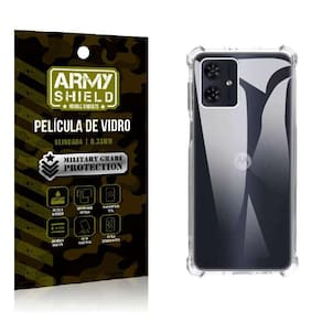 Kit Capinha Moto G54 + Película de Vidro 3D Blindada - Armyshield