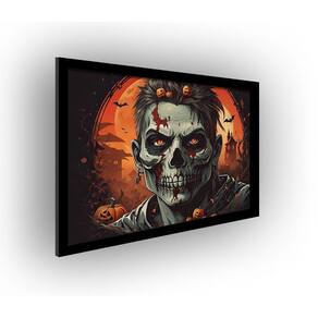 Quadro Decorativo MDF 20x28 c/ Moldura Halloween Zombie