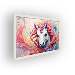 Quadro Decorativo MDF 20x28 c/ Moldura Unicórnio