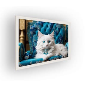 Quadro Decorativo MDF 20x28 c/ Moldura Gato Luxuoso