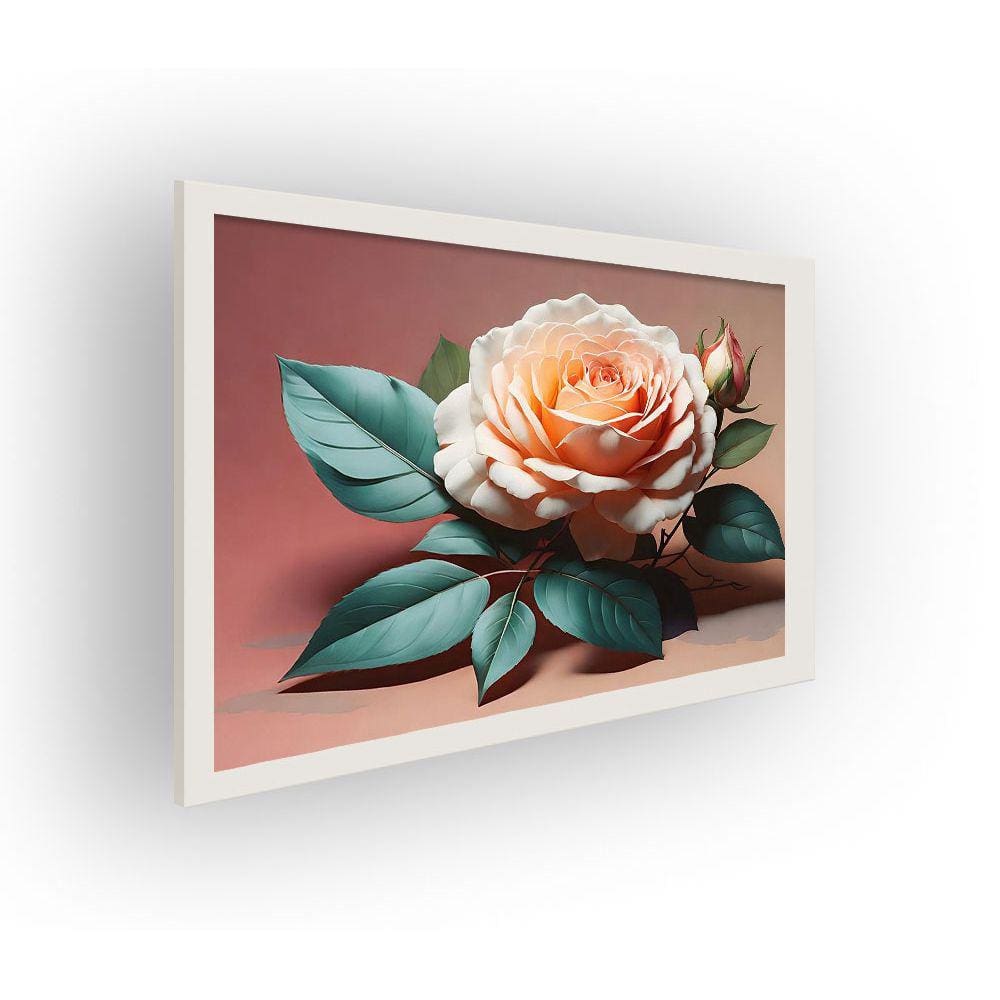 Quadro Decorativo MDF 20x28 c/ Moldura Rosa