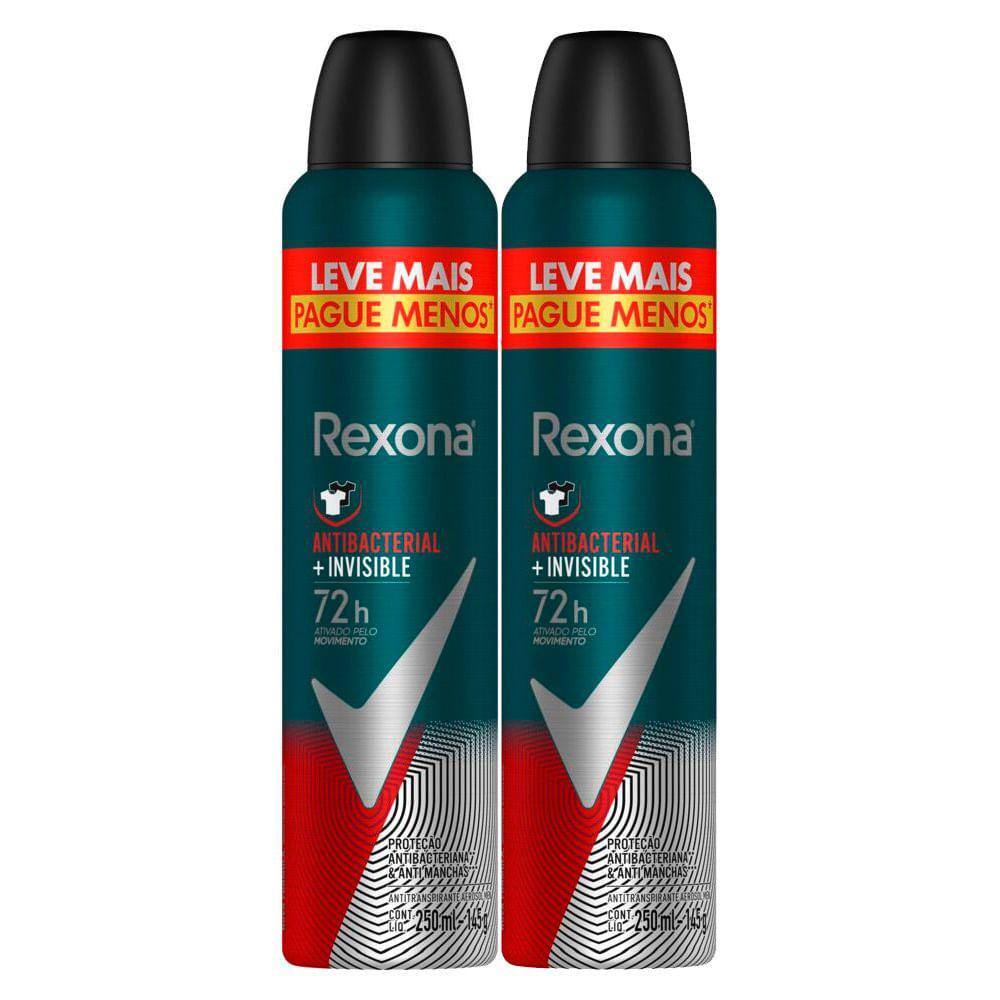 Kit 3 Desodorantes Antitranspirante Aerosol Feminino Rexona Cotton Dry 72  horas 250ml