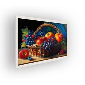 Quadro Decorativo MDF 20x28 c/ Moldura Cesto de Frutas