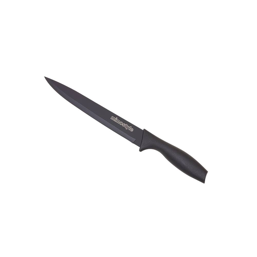 Faca Multiuso Inox Antiaderente Preto 8” Mimo Style AC21052