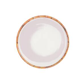 Jogo 4 Pratos de Jantar Melamina Bambu Asper 27cm Mimo Style