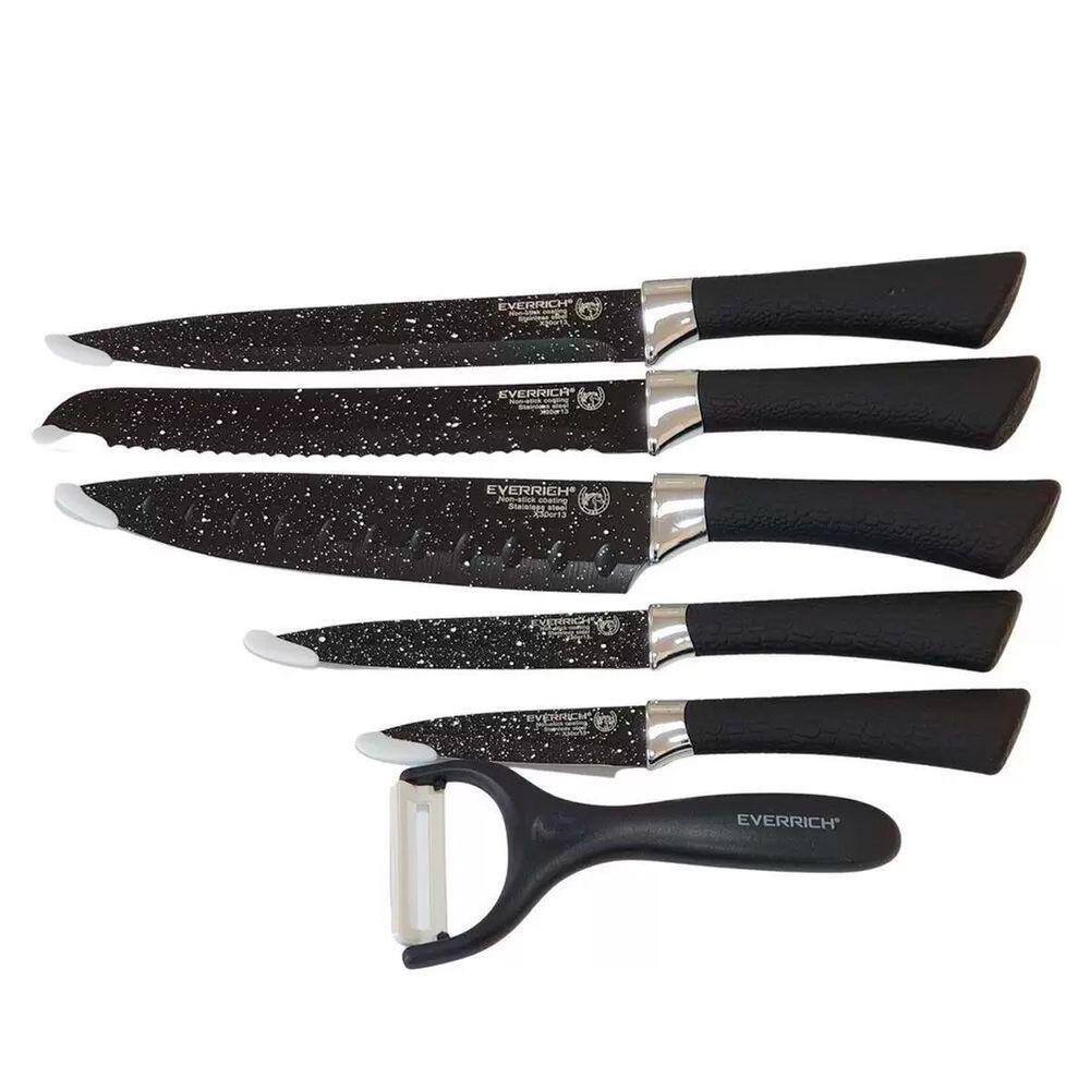 Conjunto de Facas 6 Pçs Shark Profissional Antiaderente Inox